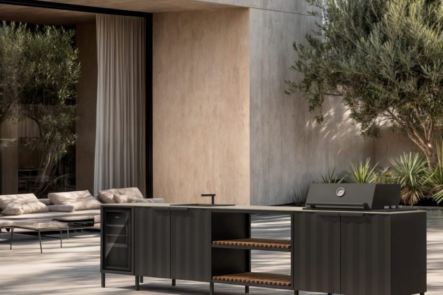 Outdoor kitchen_LZOG_ribbed_marmorio_arrangement